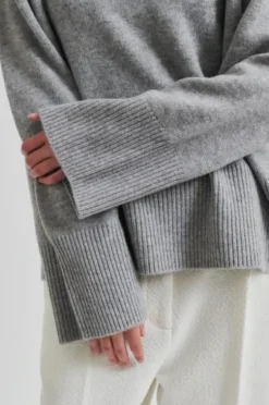 Discount Alpha Knit O-Neck, grey melange Neuleet Ja Neuletakit|Uutuudet