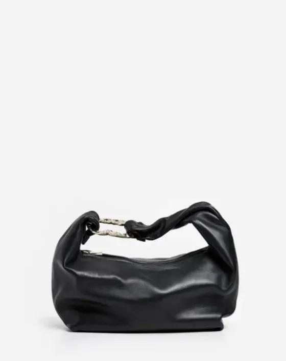 Outlet Amanda shoulder bag leather, black Laukut