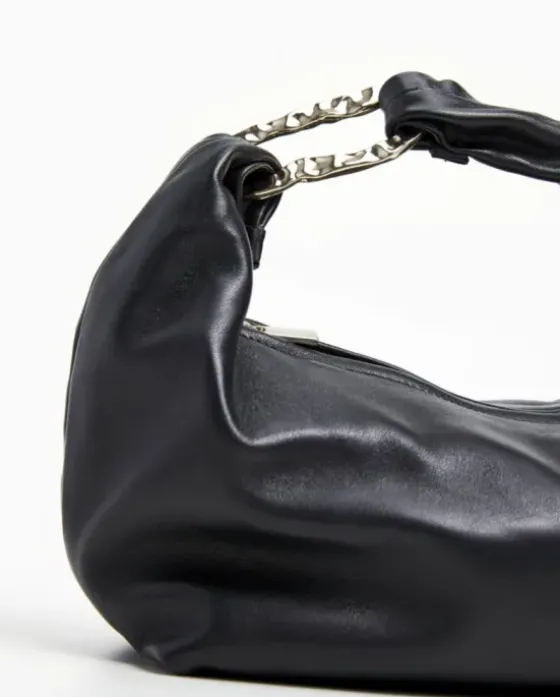Outlet Amanda shoulder bag leather, black Laukut