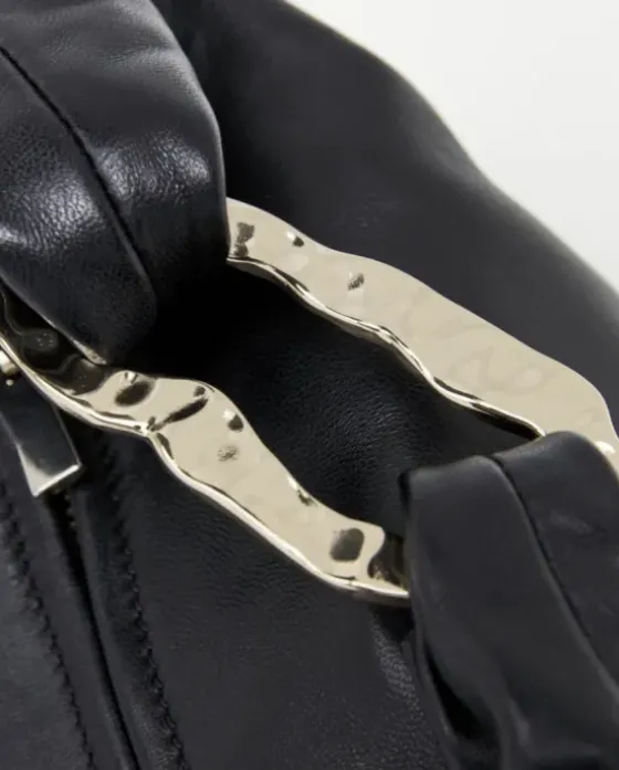 Outlet Amanda shoulder bag leather, black Laukut
