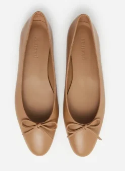 Outlet Bodil ballerinat nahkaa, cognac Korkokengät Ja Ballerinat