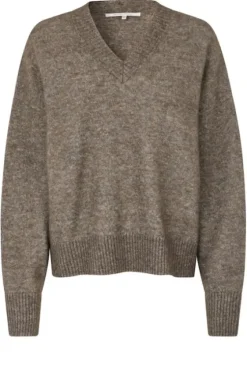 Online Brook neule v-neck, chocolate chip Neuleet Ja Neuletakit