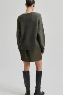 Online Brook neule v-neck, chocolate chip Neuleet Ja Neuletakit
