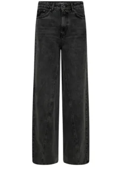 Discount - VikaCC Long Wide Seam Jeans, black Farkut Ja Housut