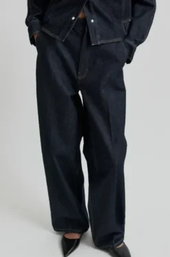 Online Columbus New Denim Trousers, dark blue denim Farkut Ja Housut|Uutuudet