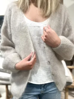 Cornelia mohairneuletakki, beige Neuleet Ja Neuletakit