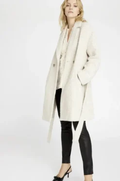 Outlet Edel villakangastakki, beige-valko Ulkotakit Ja -Liivit