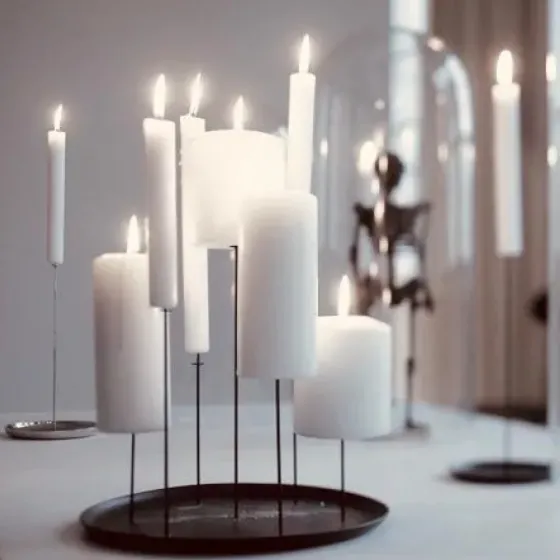 Online - MULTI CANDLE PIN kynttilänjalka, musta Kynttilät Ja Lyhdyt