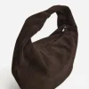 Hot - Alva shoulder bag, suede chocolade Laukut
