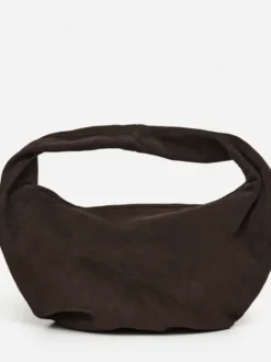 Hot - Alva shoulder bag, suede chocolade Laukut