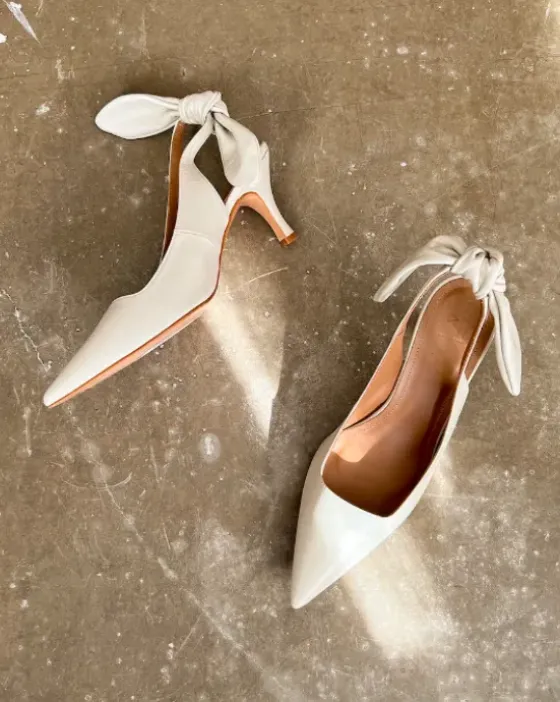 Outlet - Franchesca Bow korkokengät, creme Korkokengät Ja Ballerinat