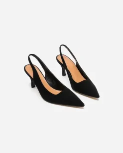 New - Franchesca Suede korkokengät, musta Korkokengät Ja Ballerinat