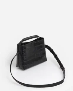 New - Hedda mini handbag, black croco Laukut