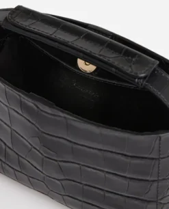 New - Hedda mini handbag, black croco Laukut