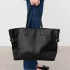 Hot - Lesley tote bag, leather black Laukut