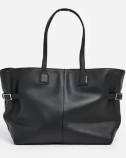 Hot - Lesley tote bag, leather black Laukut