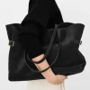 Sale - Lesley tote bag, suede black Laukut