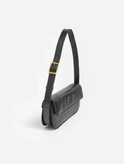Hot - Lillie Shoulder Bag, Leather Black Lizzard Laukut