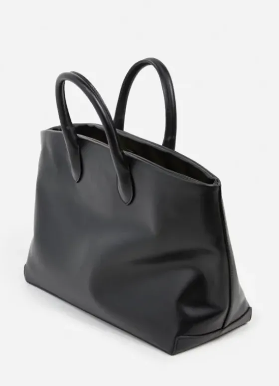 Clearance - Lola tote bag leather, black Laukut
