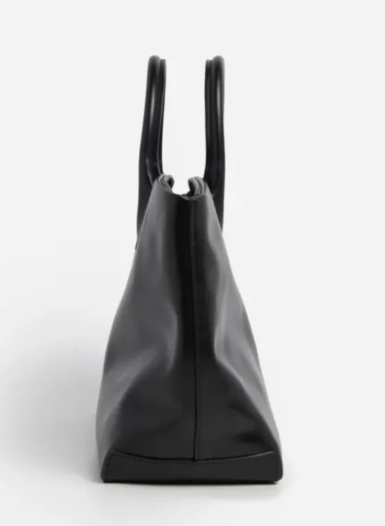 Clearance - Lola tote bag leather, black Laukut