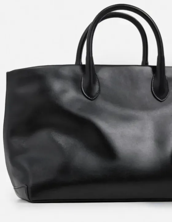 Clearance - Lola tote bag leather, black Laukut