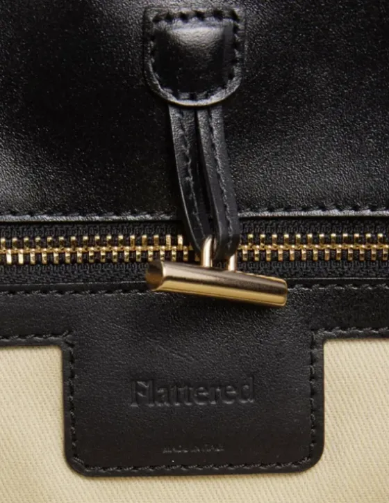 Clearance - Lola tote bag leather, black Laukut