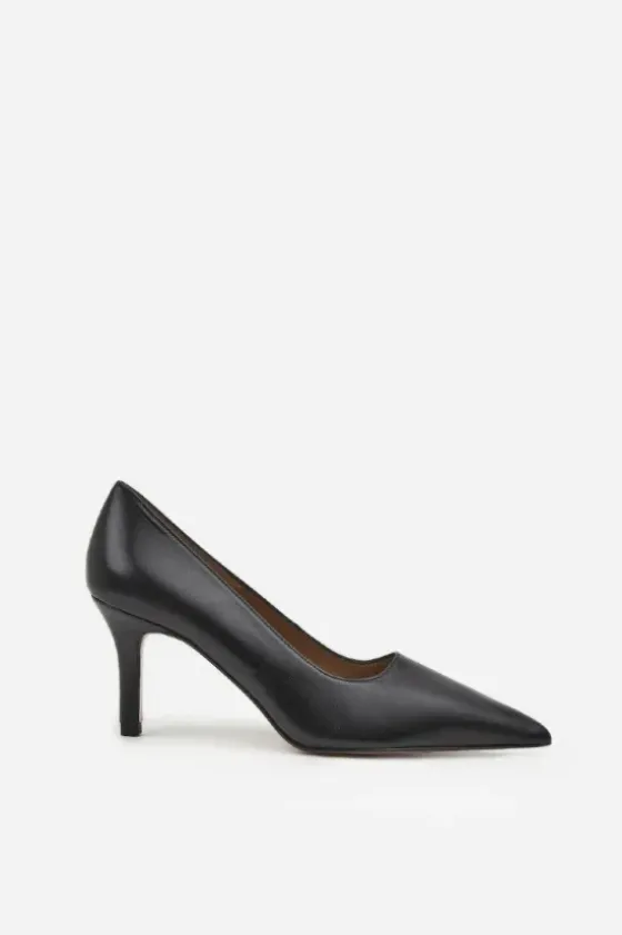 New - Roberta Black Leather korkkarit Korkokengät Ja Ballerinat