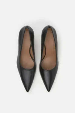 New - Roberta Black Leather korkkarit Korkokengät Ja Ballerinat