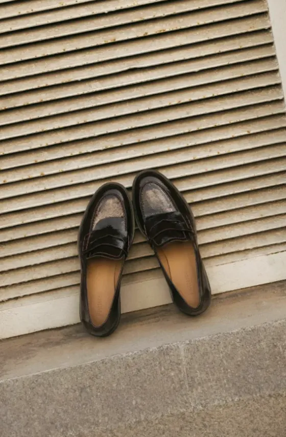 - Sara nahkaloaferit, patent burgundi Tennarit Ja Loaferit