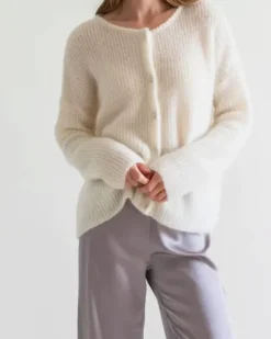 Gauhar - Mohair neuletakki, white Neuleet Ja Neuletakit