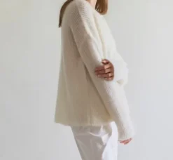 Gauhar - Mohair neuletakki, white Neuleet Ja Neuletakit