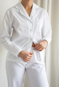 Hot Gauhar - puuvillainen pyjama, valkoinen Yö-, Alus- Ja Uima-Asut