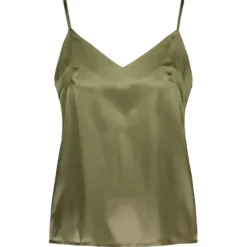 Best Gauhar - silkkitoppi v-neck, green Paidat Ja Topit|Juhlavaatteet