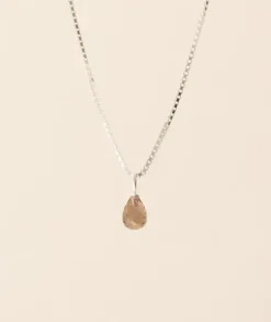 Online Gauhar - Smoky Quartz Drop riipus, hopea Gauhar Helsinki