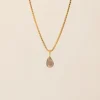 Hot Gauhar - Smoky Quartz Drop riipus, kulta Gauhar Helsinki