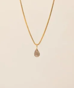 Hot Gauhar - Smoky Quartz Drop riipus, kulta Gauhar Helsinki