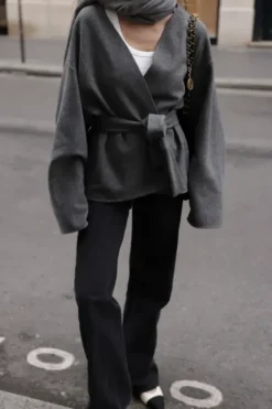 Hot Gauhar - Wool kietaisutakki, grey Ulkotakit Ja -Liivit