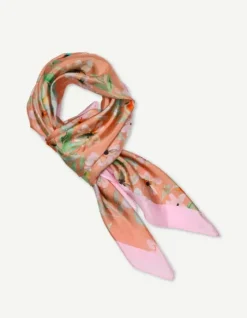 Outlet - Allis silkkihuivi, cream print Huivit Ja Kaulurit