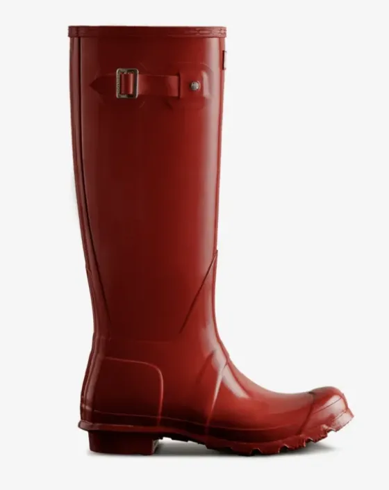 Hot Original Tall Gloss Boot, Military red Saappaat Ja Nilkkurit