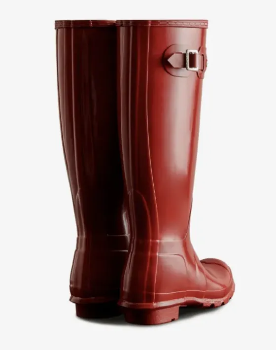 Hot Original Tall Gloss Boot, Military red Saappaat Ja Nilkkurit