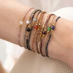 New Iris rannekoru Black Onyx, gold Rannekorut