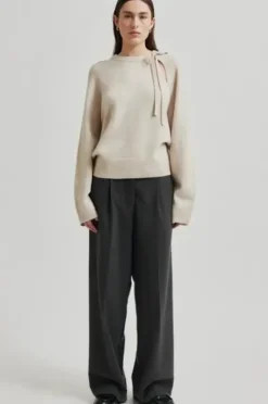 Hot Joline Knit O-Neck, pumice stone Neuleet Ja Neuletakit|Uutuudet