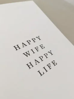 Clearance - Happy Wife Happy Life -kortti Kortit