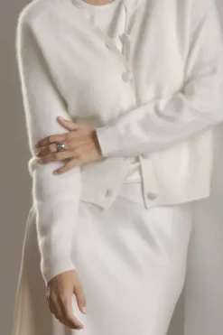 Hot Karla cashmere neuletakki, cream Neuleet Ja Neuletakit|Juhlavaatteet