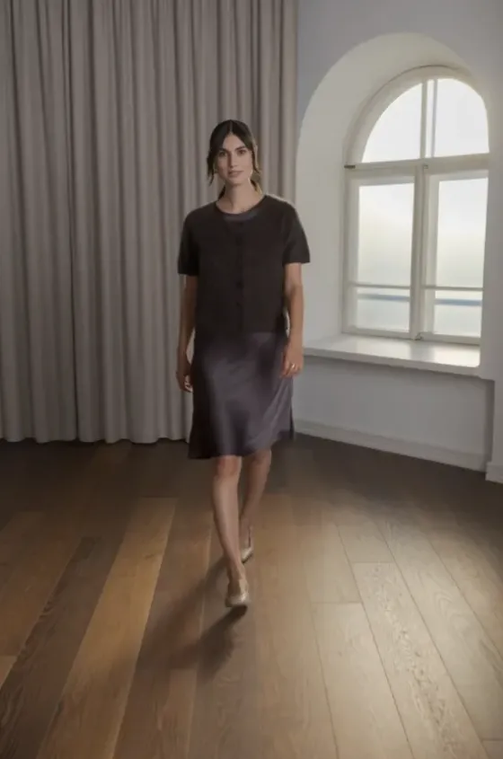 Outlet Karlia lyhythih cashmere neuletakki, dark chocolate Neuleet Ja Neuletakit|Juhlavaatteet