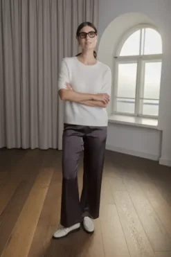 Best Karlie* lyhythihainen cashmere neule, cream Neuleet Ja Neuletakit|Juhlavaatteet