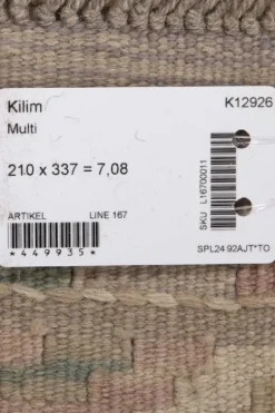Clearance Kelim matto, multi custom #618 / 210x337cm Matot