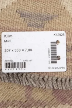 Sale Kelim matto, multi custom #619 / 207x338cm Matot