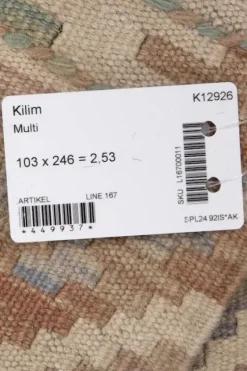 Kelim matto, multi custom #620 / 103x246cm Matot