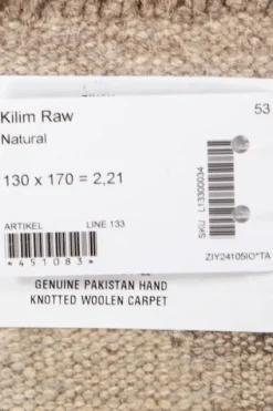 New Kelim matto, natural #611 / 130x170cm Matot